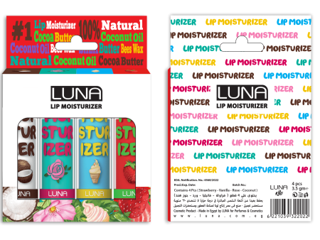 Luna Lip Moisturizer Box 4 Pcs Discount