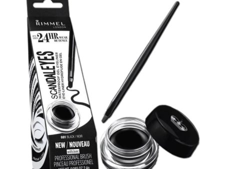 RIMMEL - SCANDALEYES WATERPROOF GEL EYELINER - 001 BLACK Discount