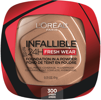 LOREAL - Up to 24H Fresh Wear Foundation in a Powder - 300 Amber Online now