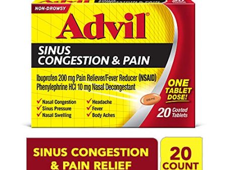 Advil Sinus Congestion And Pain Relief Tablets - 20 Count Online now