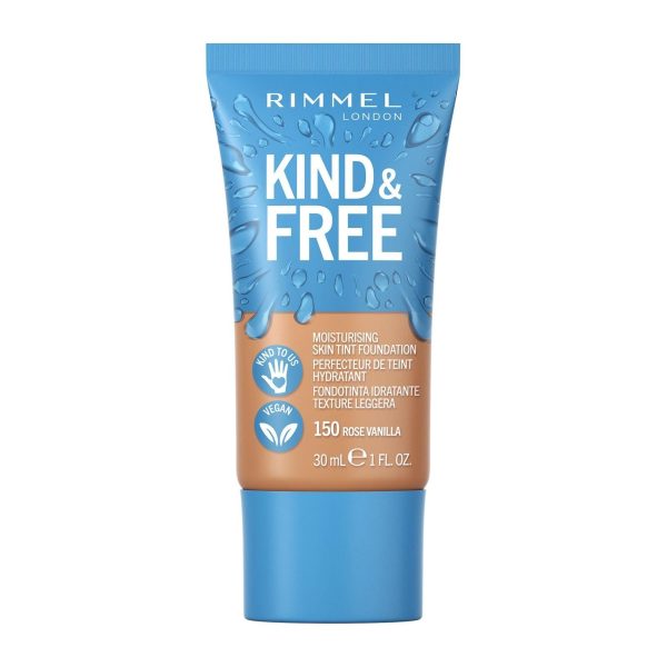 Rimmel London KIND & FREE MOISTURISING SKIN TINT Foundation 30ML ROSE VANILLA IV For Discount