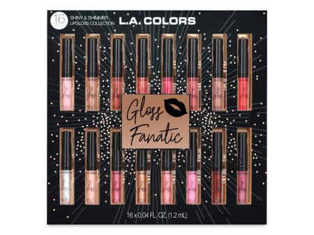 L.A. Colors – Gloss Fanatic Shiny & Shimmer Lip Gloss Collection, 16-Pack For Discount