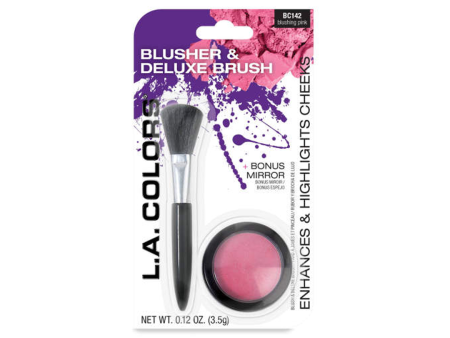 L.A. Colors – Blusher & Deluxe Brush in Blushing Pink Online