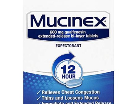 Mucinex Guaifenesin Extended Release Tablets 100 Count Supply