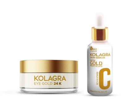 Offer Kolagra GOLD SKIN SERUM + Kolagra Gold Eye Contour Gel For Cheap