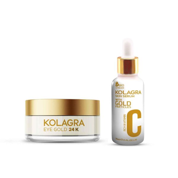 Offer Kolagra GOLD SKIN SERUM + Kolagra Gold Eye Contour Gel For Cheap