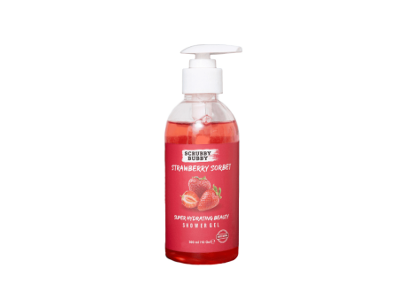 Scrubby Bubby Super Hydrating Beauty Shower Gel Scrubby Bubby Strawberry Sorbet 300 Grm Supply