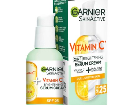 Garnier Vitamin C Serum Cream with 20% Vitamin C and SPF25 50ml Supply