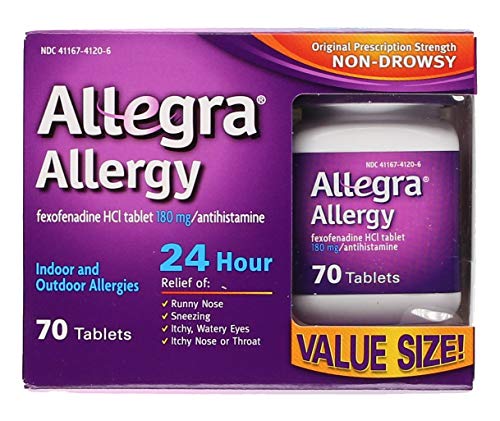 Allegra Adult 24 Hour Allergy Relief - 70 Count For Discount