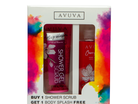 AVUVA SHOWER SCRUB + BODY SPLASH Cherry Blossom Fashion