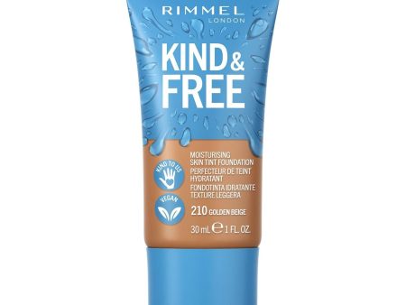 Rimmel London KIND & FREE MOISTURISING SKIN TINT Foundation 30ML GOLDEN BEIGE IV Hot on Sale