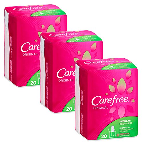 CAREFREE Original Regular Fresh Scent Pantiliners 20 Count 3 pack Online Hot Sale