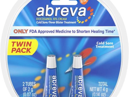 Abreva Docosanol Cold Sore Cream: Twin Pack Online now