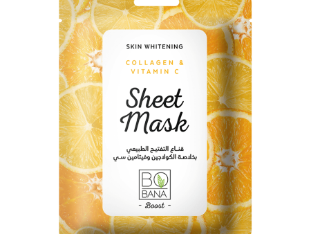 BOBANA SKIN WHITENING COLLAGEN & VITAMIN C SHEET MASK one sheet Hot on Sale