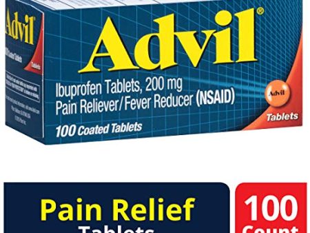 Advil Coated Tablets Pain Reliever And Fever Reducer - 100 Count For Discount