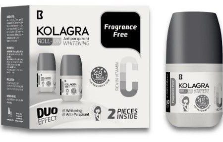 Kolagra whitening Roll on 2*1 promopack 1+1 Fragrance Free For Discount