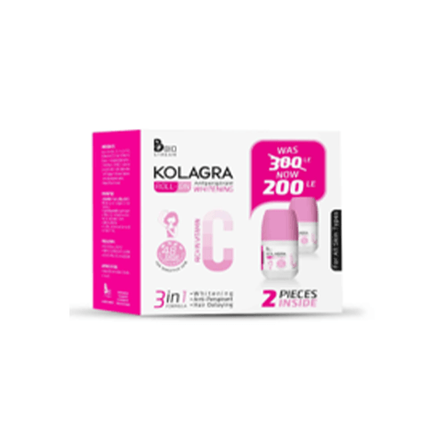 KOLAGRA Whitening Roll on Deodorant 3 IN 1 Vitamin C 60 ML 1 + 1 Offer Online