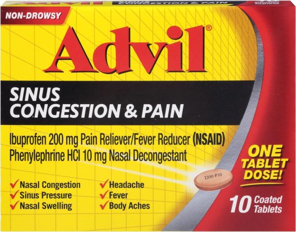 Advil Sinus Congestion and Pain-- 10 ct. Online Hot Sale