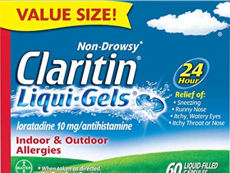 Claritin Liqui-Gel 24 Hr Relief For Indoor And Outdoor Allergies 60 count Online now