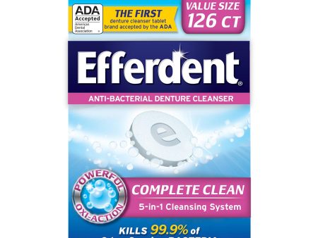 Efferdent Anti-Bacterial Denture Cleanser- 126 count Online Sale