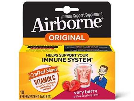 Airborne Very Berry Effervescent Tablets - 10 Count Fashion