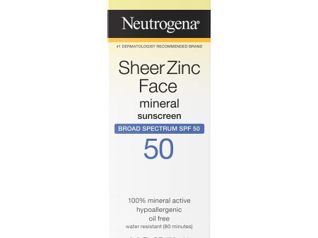 Neutrogena Sheer Zinc Oxide Sunscreen SPF 50 For Discount