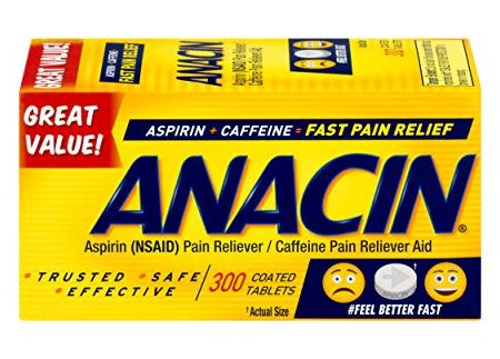 Anacin Caffeine Fast Pain Relief Tablets 300 count Online Sale