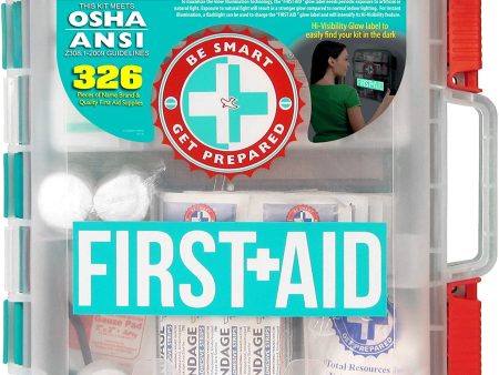 Be Smart First Aid Kit Hard Teal Case 326 Pieces Online Sale