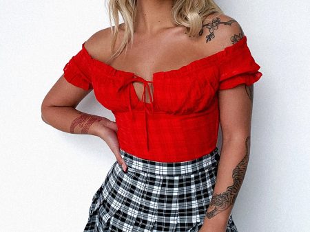 Frenchie crop - Red Online Hot Sale