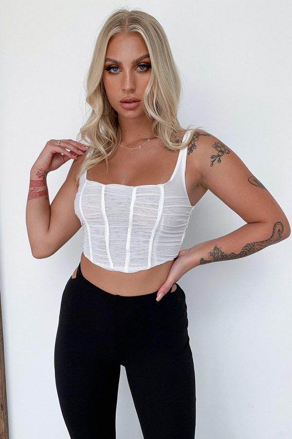 Arzu Crop - White Online Hot Sale